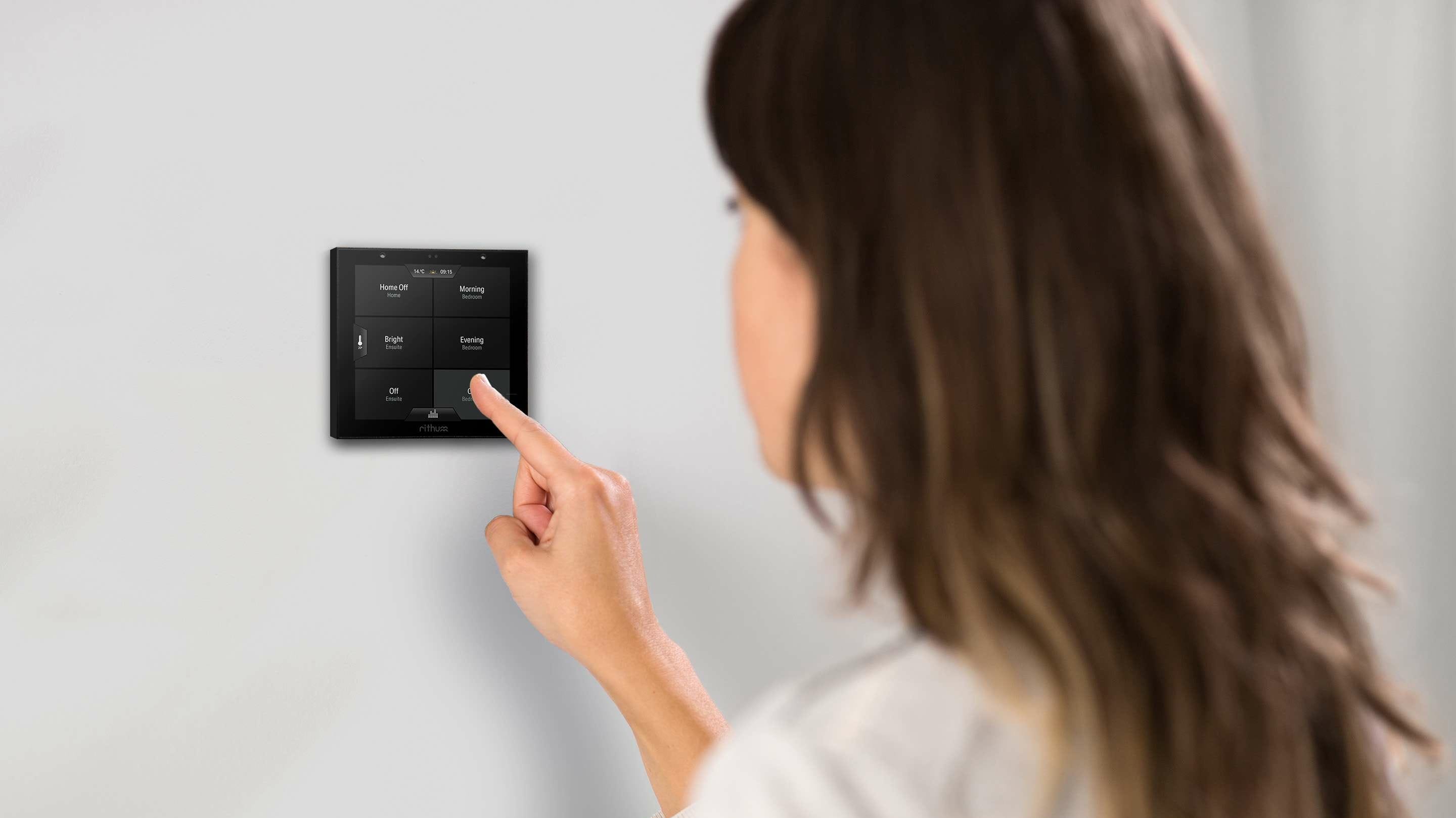 Woman pressing Rithum Switch